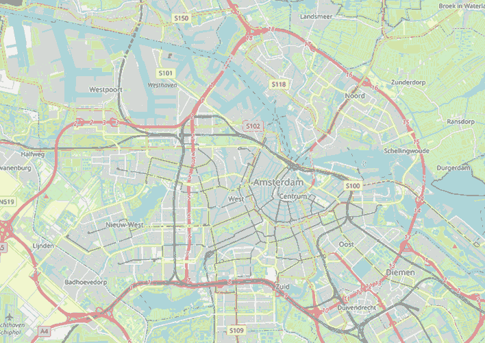 Kaart van Amsterdam