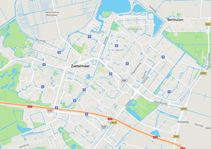 Kaart van Zoetermeer
