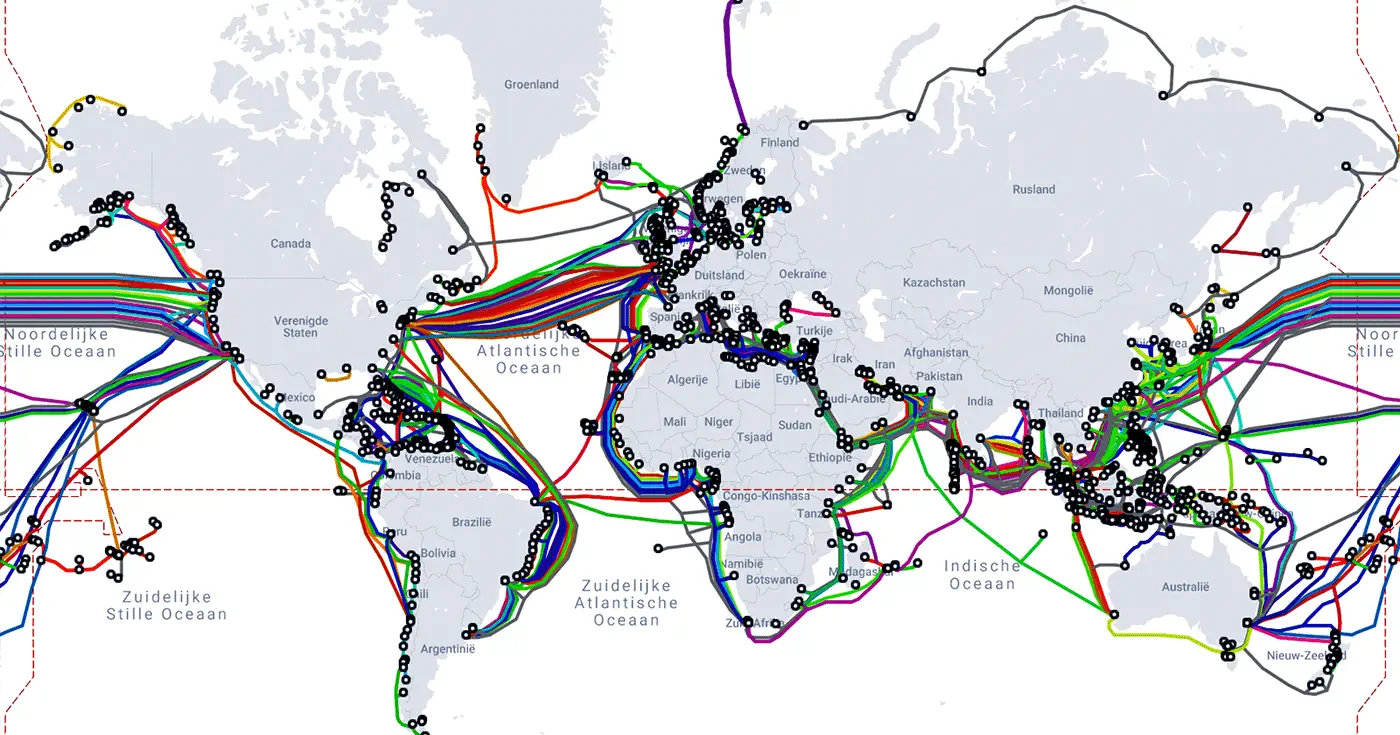 Onderzeese glasvezelkabels