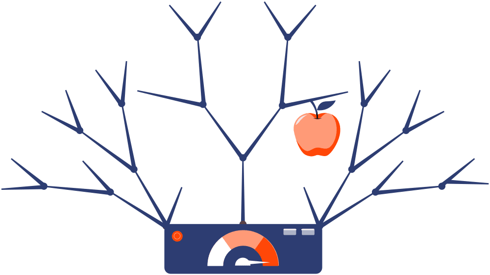 Wifi-versterker met takken die groeien